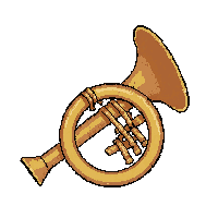 horn trumpet  covered in dust