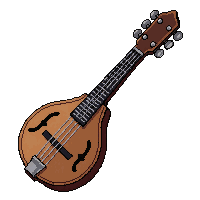 mandolin  carved with rune symbols