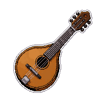 mandolin  engraved with vines