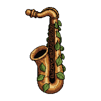 ocarina  engraved with vines