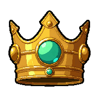 circlet crown  with green emerald