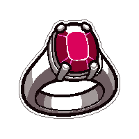 diamond ring  with red ruby
