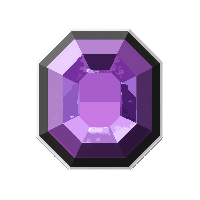 earring stud  with purple amethyst