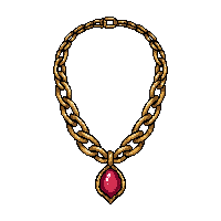 necklace chain  with red ruby