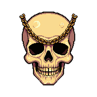 necklace chain  with skull setting