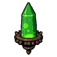 crystal chandelier  with green poison flame