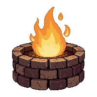 fire pit brazier  ancient and weathered
