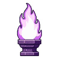 glowing rune light  with white holy flame
