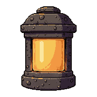 iron lantern  ancient and weathered