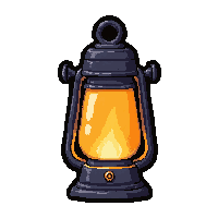 iron lantern  newly forged shiny