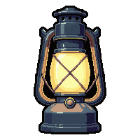 iron lantern  unlit and dark