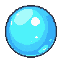 magical floating orb  frost frozen blue