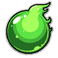magical floating orb  with green poison flame