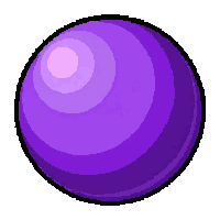 magical floating orb  with purple shadow flame