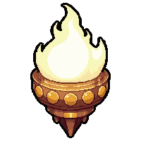magical floating orb  with white holy flame