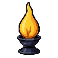 oil lamp  unlit and dark