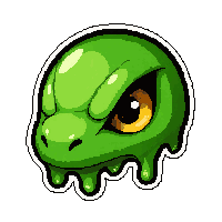Basilisk Eye  Dripping Green Slime — free pixel art sprite from Marketplace Monster Trophies