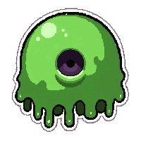 Cyclops Eye  Dripping Green Slime — free pixel art sprite from Marketplace Monster Trophies