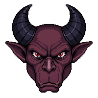 Demon Horn Pair  Black Charred — free pixel art sprite from Marketplace Monster Trophies