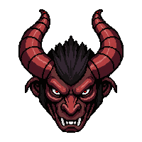 Demon Horn Pair  Blood Stained — free pixel art sprite from Marketplace Monster Trophies