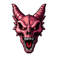 dragon skull  blood stained
