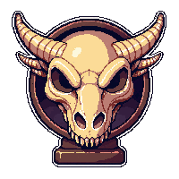 dragon skull  encased in crystal