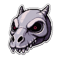 dragon skull  petrified to stone