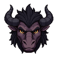 minotaur horn  black charred