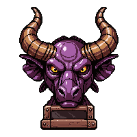 minotaur horn  encased in crystal
