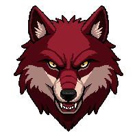 wolf head trophy  blood stained