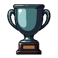 Wolf Head Trophy Encased In Crystal — free pixel art sprite from the Marketplace Monster Trophies collection, transparent PNG
