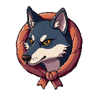 Wolf Head Trophy Wrapped In Cloth — free pixel art sprite from the Marketplace Monster Trophies collection, transparent PNG