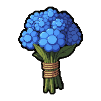 Blue Flower  Wrapped In Twine Bundle — free pixel art sprite from Marketplace Plants Herbs
