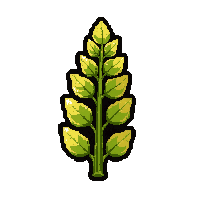 Fern Frond  With Golden Glow — free pixel art sprite from Marketplace Plants Herbs