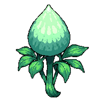 magical glowing herb  frost covered