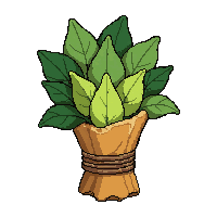 magical glowing herb  wrapped in twine bundle