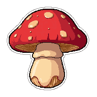 red mushroom  dried and brown