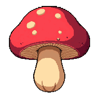 red mushroom  fresh and vibrant