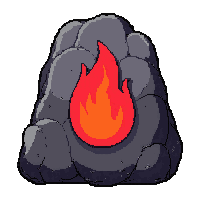 Carved Rock With Rune  Glowing Red Fire Rune — free pixel art sprite from Marketplace Runes Symbols