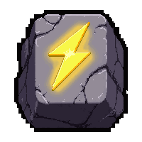 Carved Rock With Rune  Glowing Yellow Lightning Rune — free pixel art sprite from Marketplace Runes Symbols