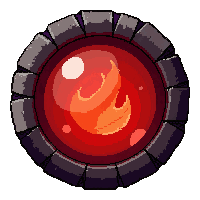 Circular Rune Stone  Glowing Red Fire Rune — free pixel art sprite from Marketplace Runes Symbols