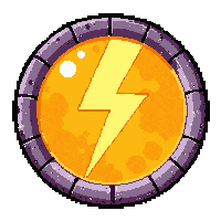 Circular Rune Stone  Glowing Yellow Lightning Rune — free pixel art sprite from Marketplace Runes Symbols