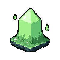 magical floating rune symbol  moss covered rune