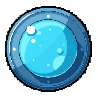 rune engraved coin  glowing blue ice rune
