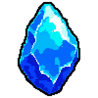 rune marked obsidian  glowing blue ice rune