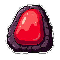 rune marked obsidian  glowing red fire rune