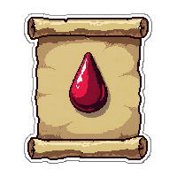 scroll with rune  blood marked rune