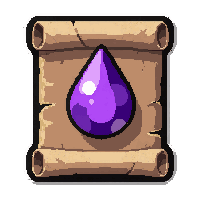 scroll with rune  glowing purple shadow rune