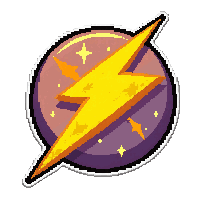 Tattoo Style Rune Glowing Yellow Lightning Rune — free pixel art sprite from the Marketplace Runes Symbols collection, transparent PNG