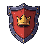 Buckler Small Shield  With Crown Emblem — free pixel art sprite from Marketplace Shields